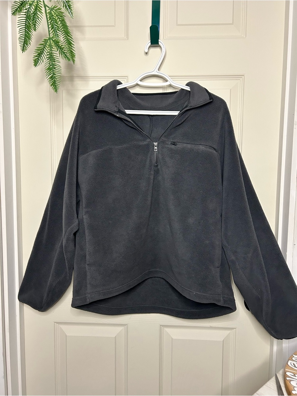 Uniqlo Charcoal Half-Zip Fleece Pullover